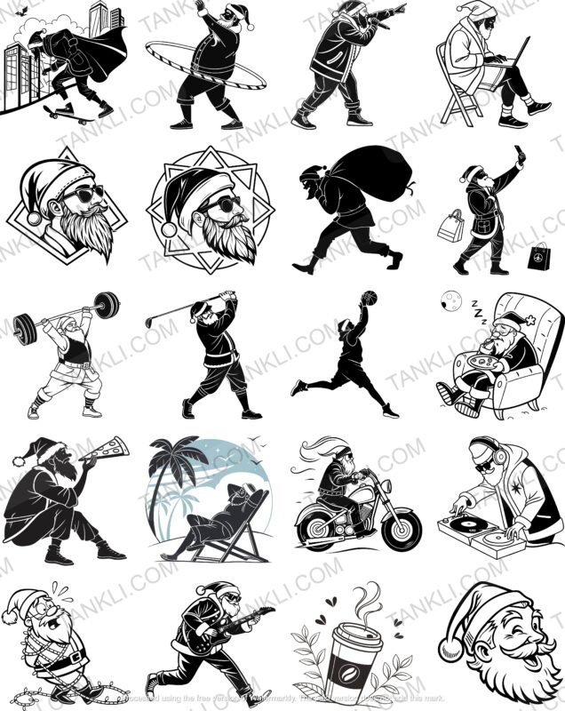 Funny Santa SVG Bundle preview