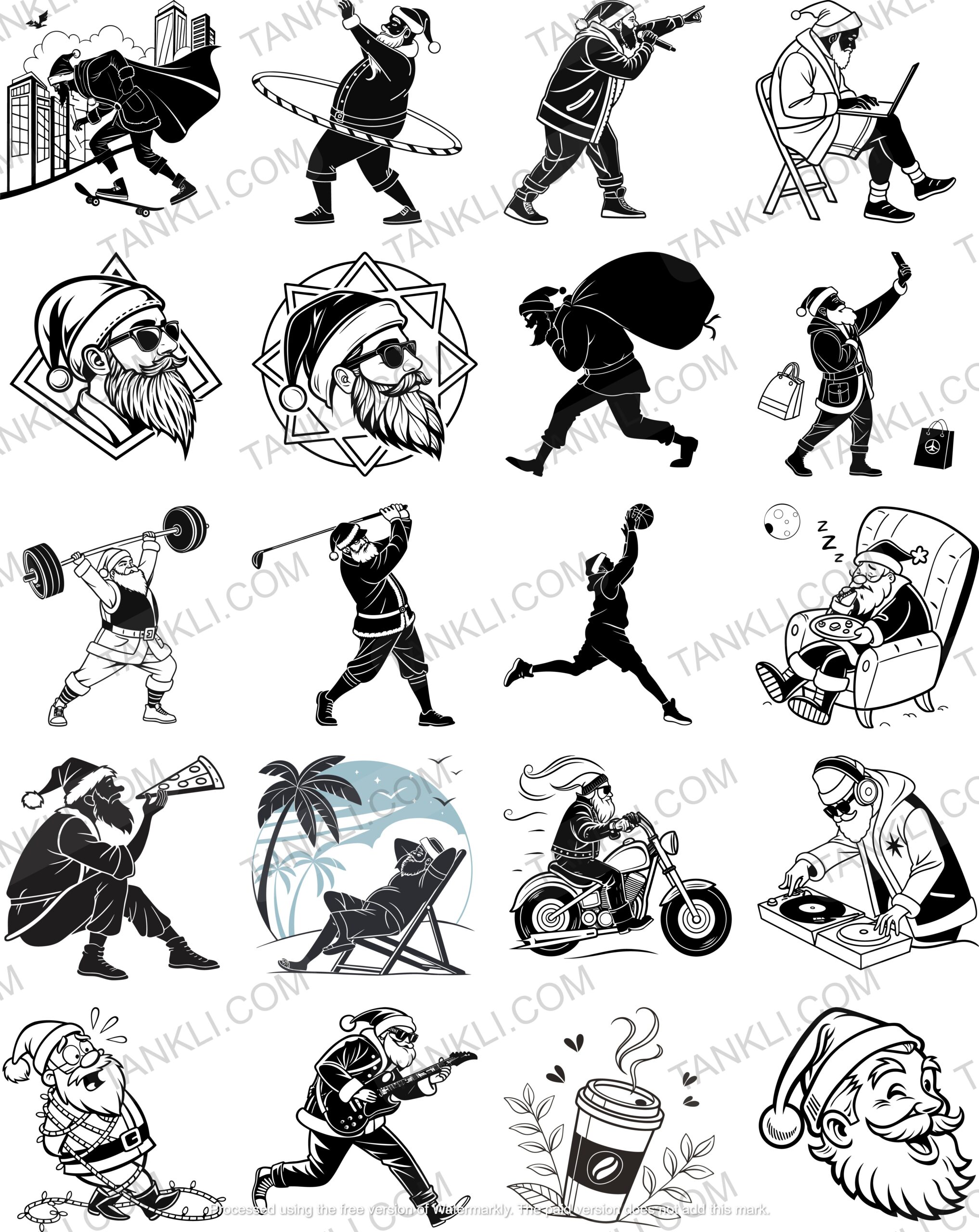 Funny Santa SVG Bundle preview