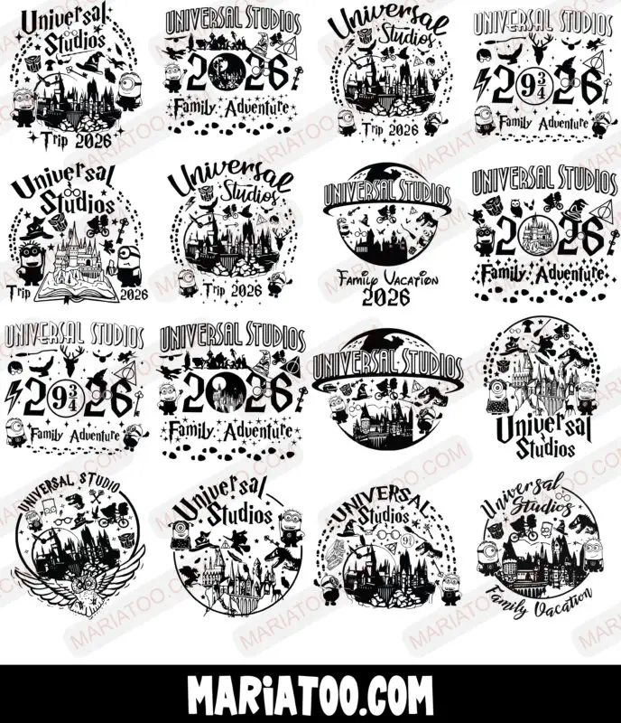 Univesal studios svg bundle (16 different design)