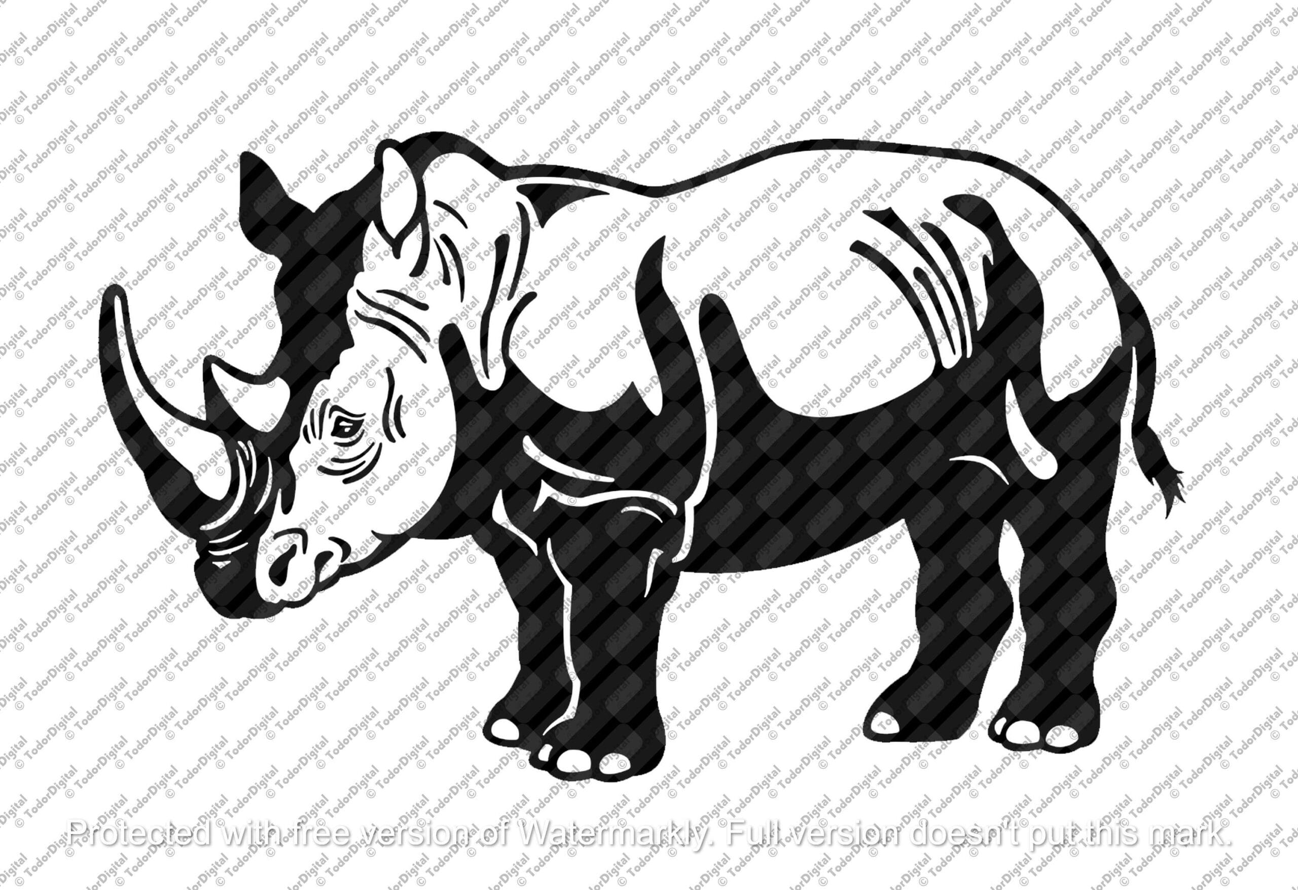 il_fullxfull.6172141132_a1sv.jpg Rhino Svg File - Rhinoceros Clipart - Rhino Cut File - Animals Svg - Safari Animals - Svg For Cricut - Svg For Silhouette - DXF - EPS - PNG - Image 1
