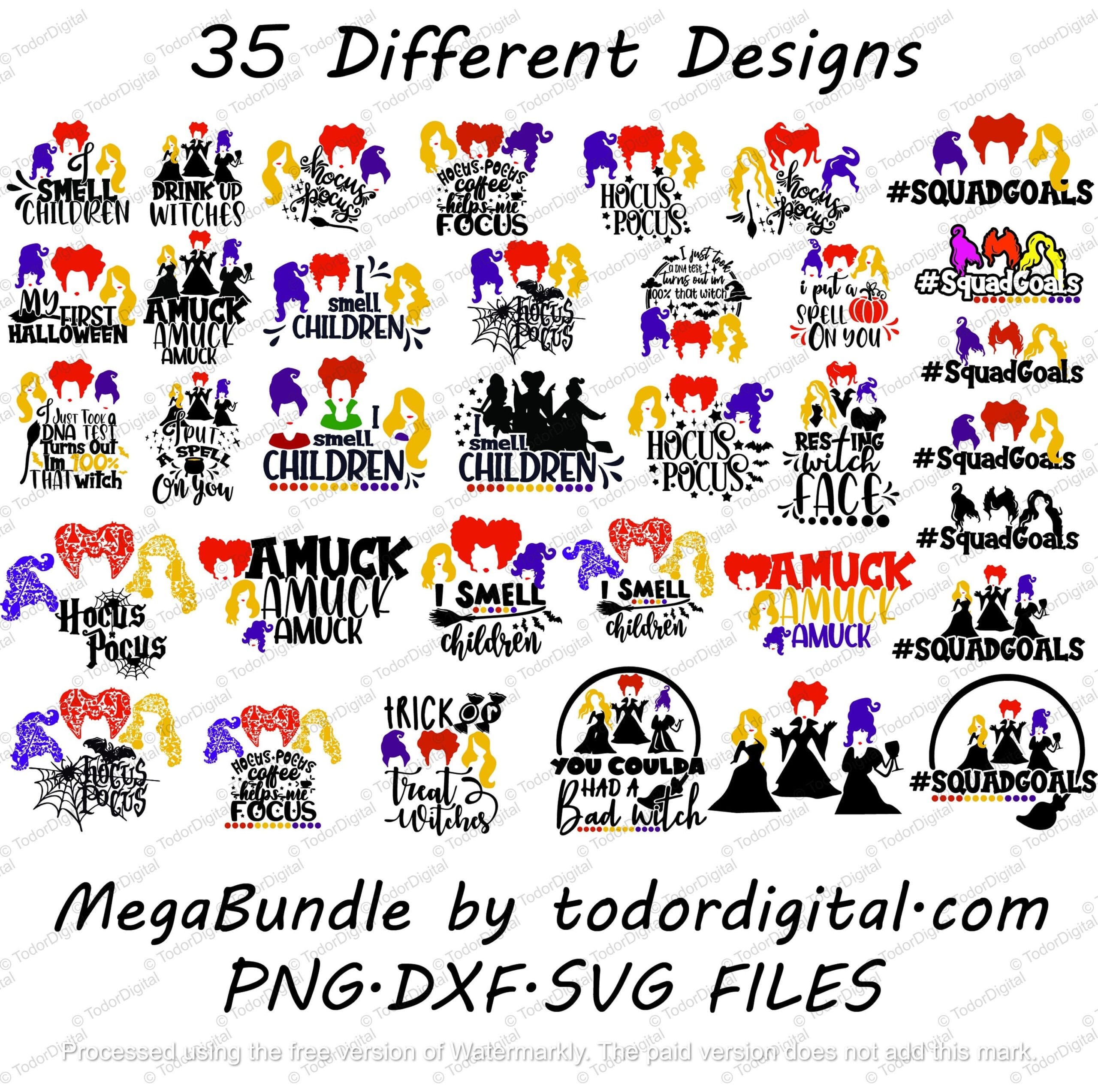il_fullxfull.6202149187_a1rq.jpg Sanderson Sisters SVG Bundle: Hocus Pocus Halloween Clipart (Digital Download) - Image 1