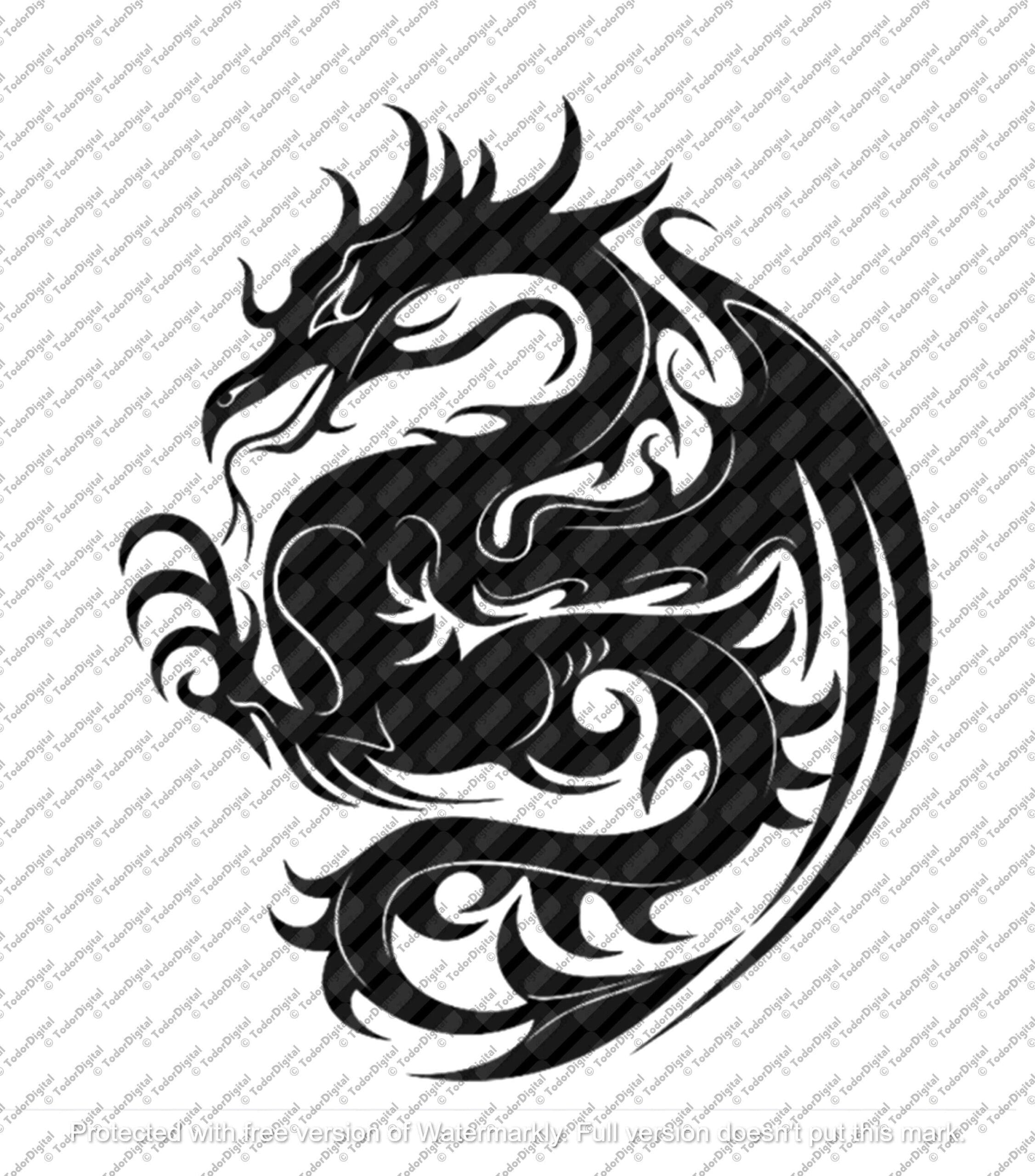il_fullxfull.6220198257_8mkc.jpg Dragon Svg File - Dragon Clipart - Black Dragon Cut File - Dragon Vector Graphics - Svg For Cricut - Svg For Silhouette - DXF - EPS - PNG - Image 1
