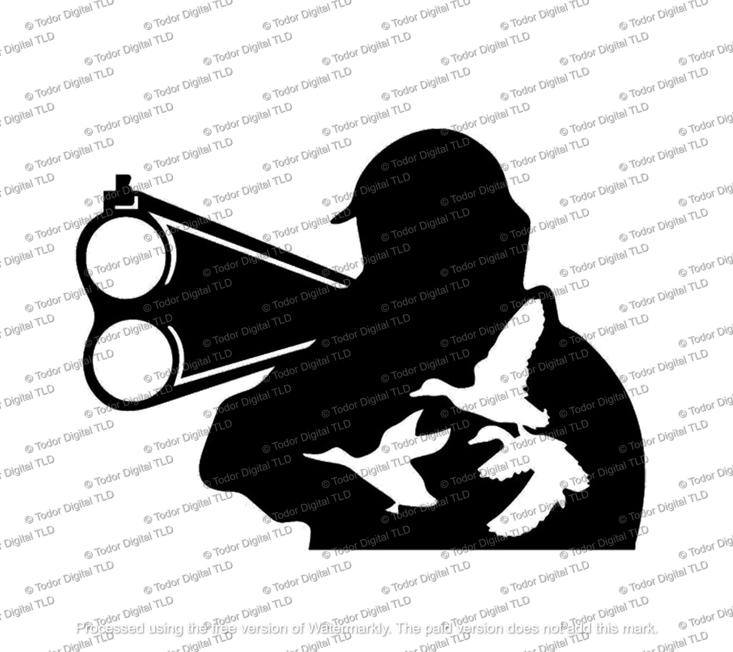 il_fullxfull.6220880848_3dpt.jpg Duck Hunting SVG: Hunter Silhouette, Cricut & Silhouette Cut File (Digital Download) - Image 1