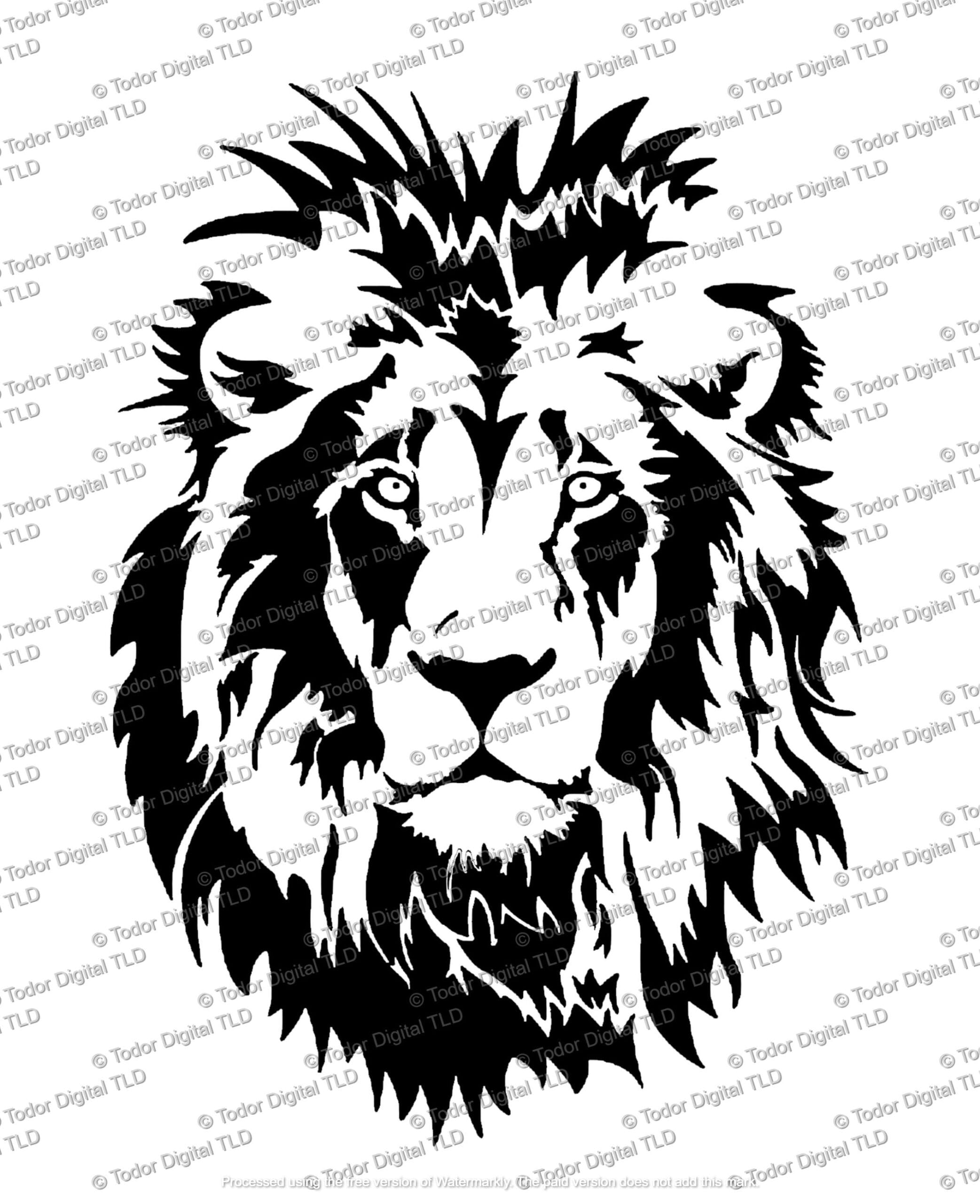 il_fullxfull.6220986220_8pj4.jpg Lion Svg File - Lion Clipart - Animals Svg - Wild Animals - African Animals - Lion Head Vector Graphics - Svg For Cricut -Svg For Silhouette - Image 1