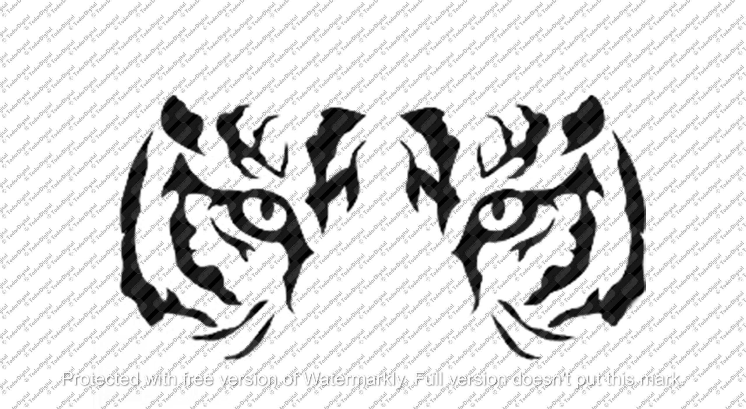 il_fullxfull.6244246865_q5tn.jpg Tiger Eyes SVG: Wild Animal Clipart (Digital Files) - Image 1