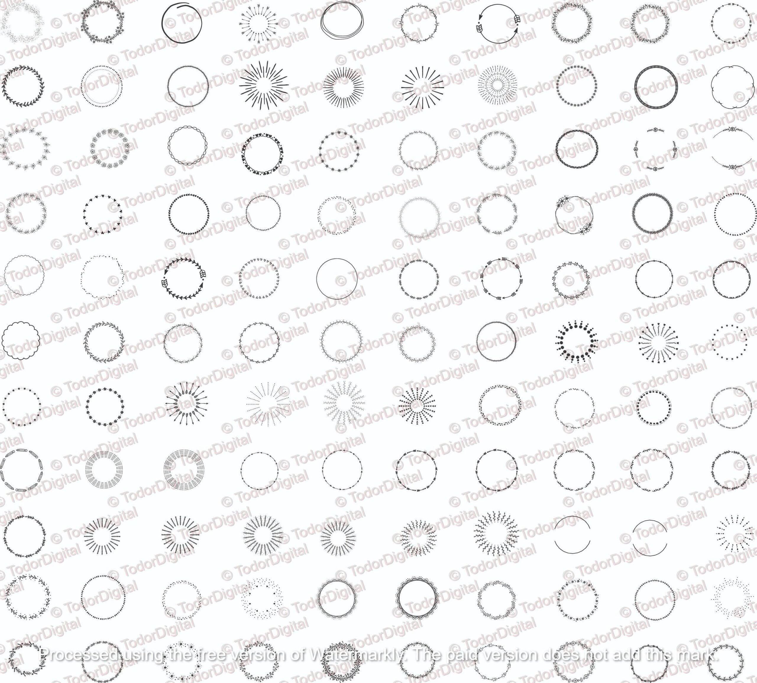 il_fullxfull.6253124883_p3ux.jpg Wreaths and Circles Svg Bundle - Wreaths Svg File - Wreaths Clipart - Beautiful Circles For Your Logos - Wreaths For Cricut - Png Bundle - Image 1