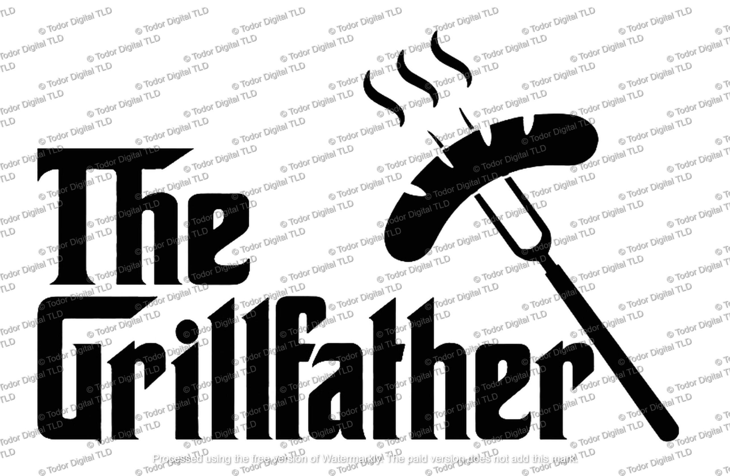 il_fullxfull.6268883467_lch3.jpg The Grilfather SVG File: BBQ Grill Clipart (Digital Download) - Image 1