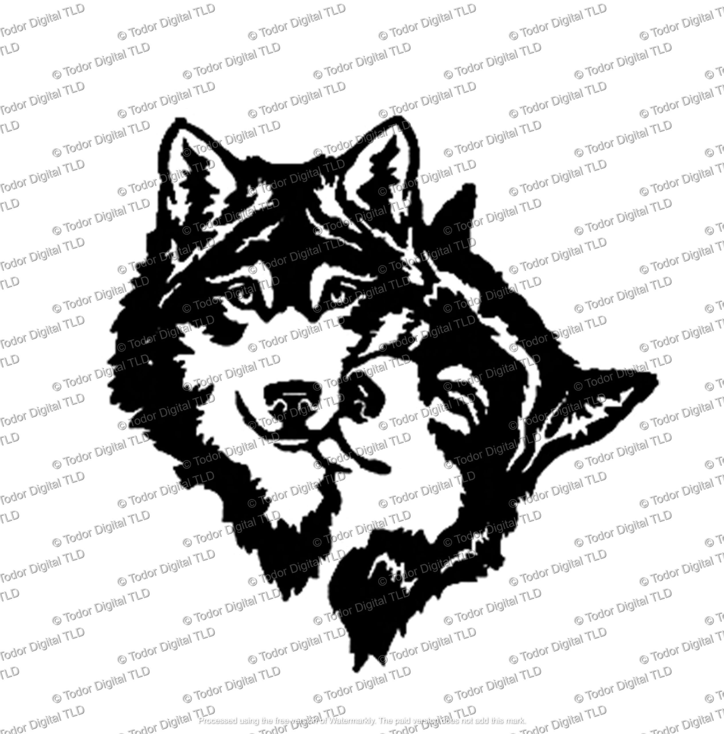 il_fullxfull.6269105697_d92c.jpg Wolf SVG File: Wild Animal Clipart (Cricut, Silhouette) - Image 1