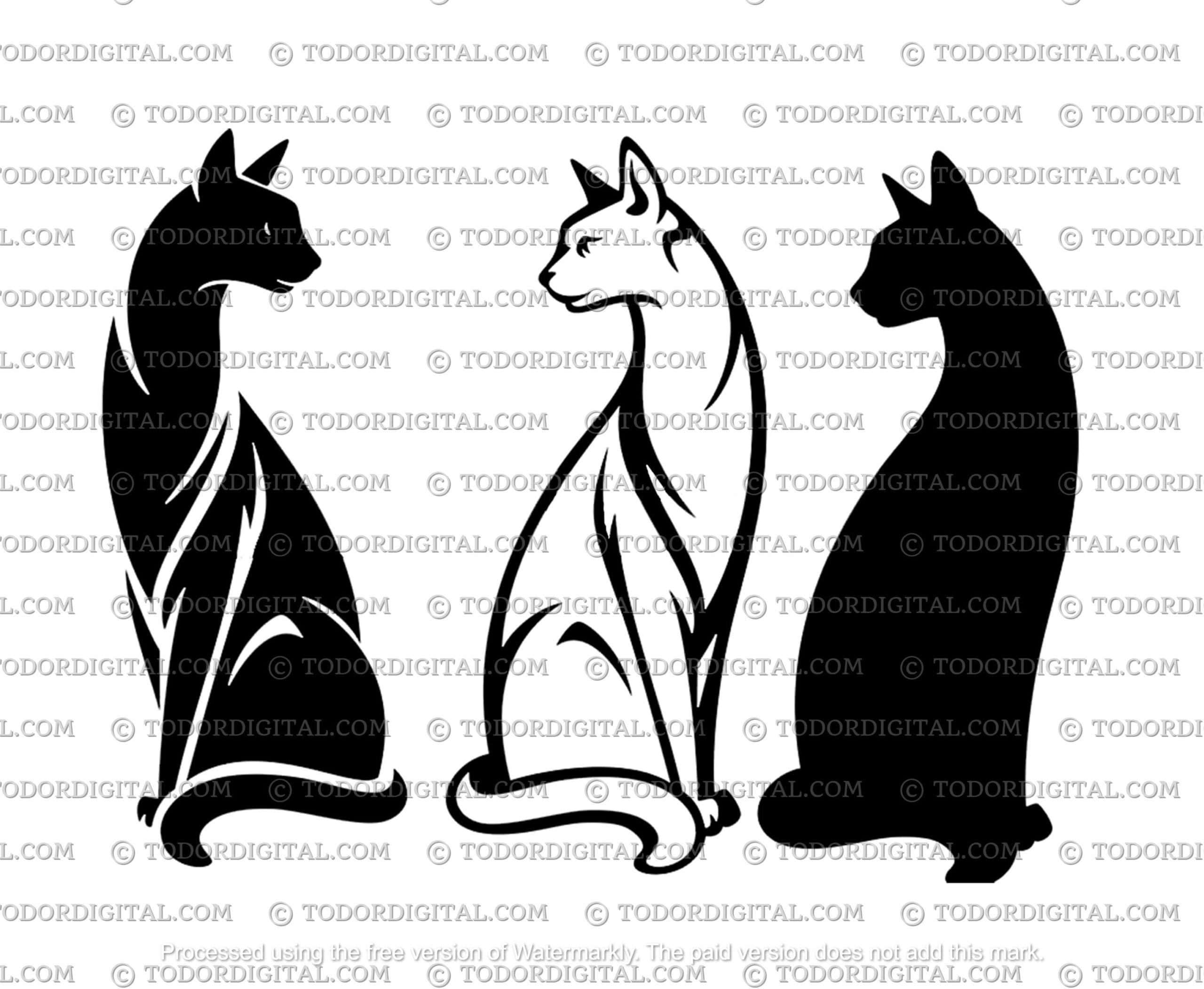il_fullxfull.6300561671_8pzm.jpg Cat Svg File - Cats Clipart - Black Cat Svg - Funny Cats Vector Graphics - Svg For Cricut - Svg For Silhouette - DXF - EPS - PNG - Image 1