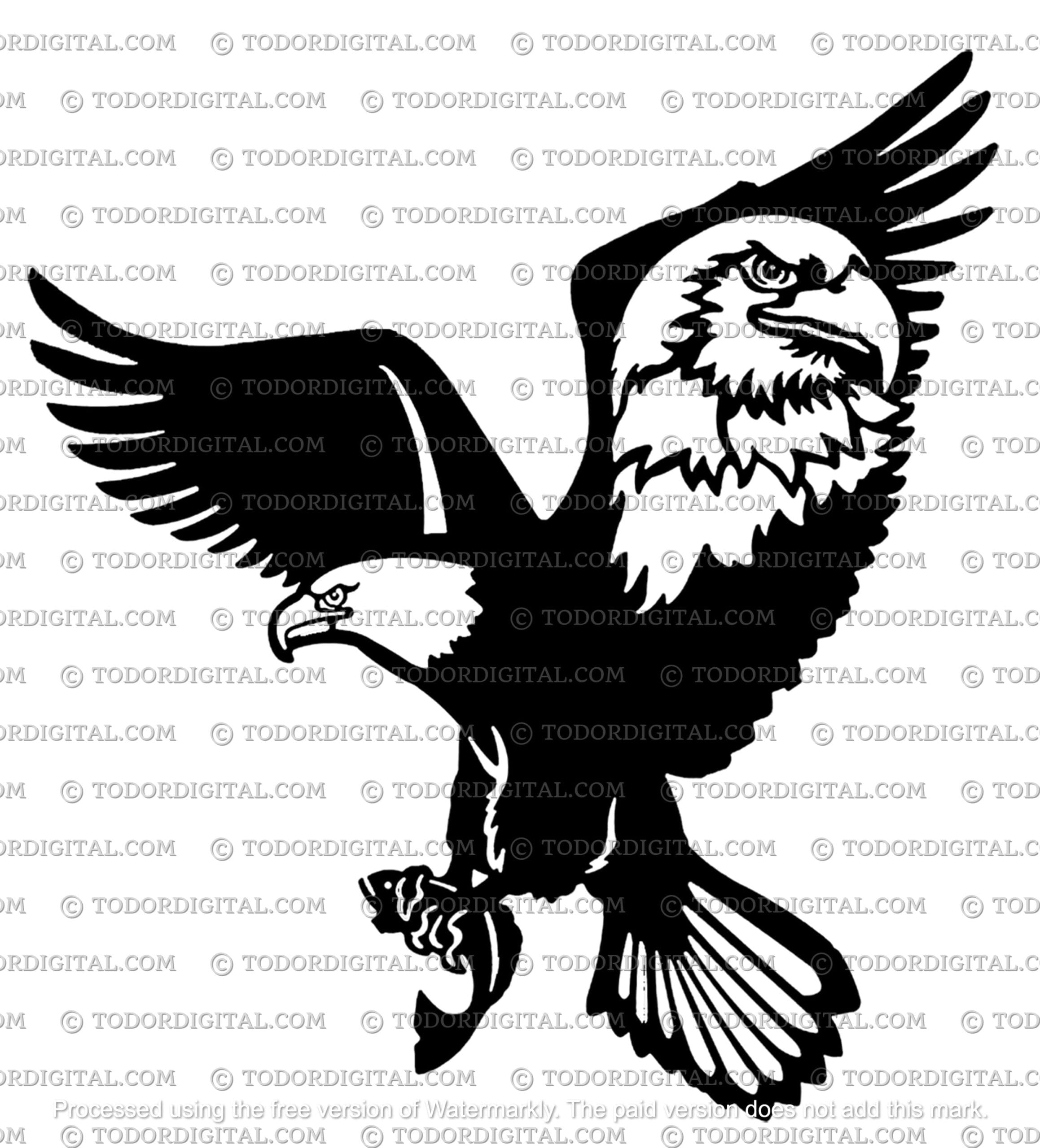 il_fullxfull.6336383395_3xm8.jpg Eagle SVG Clipart: Birds Cut File for Cricut, Silhouette (Digital Download) - Image 1