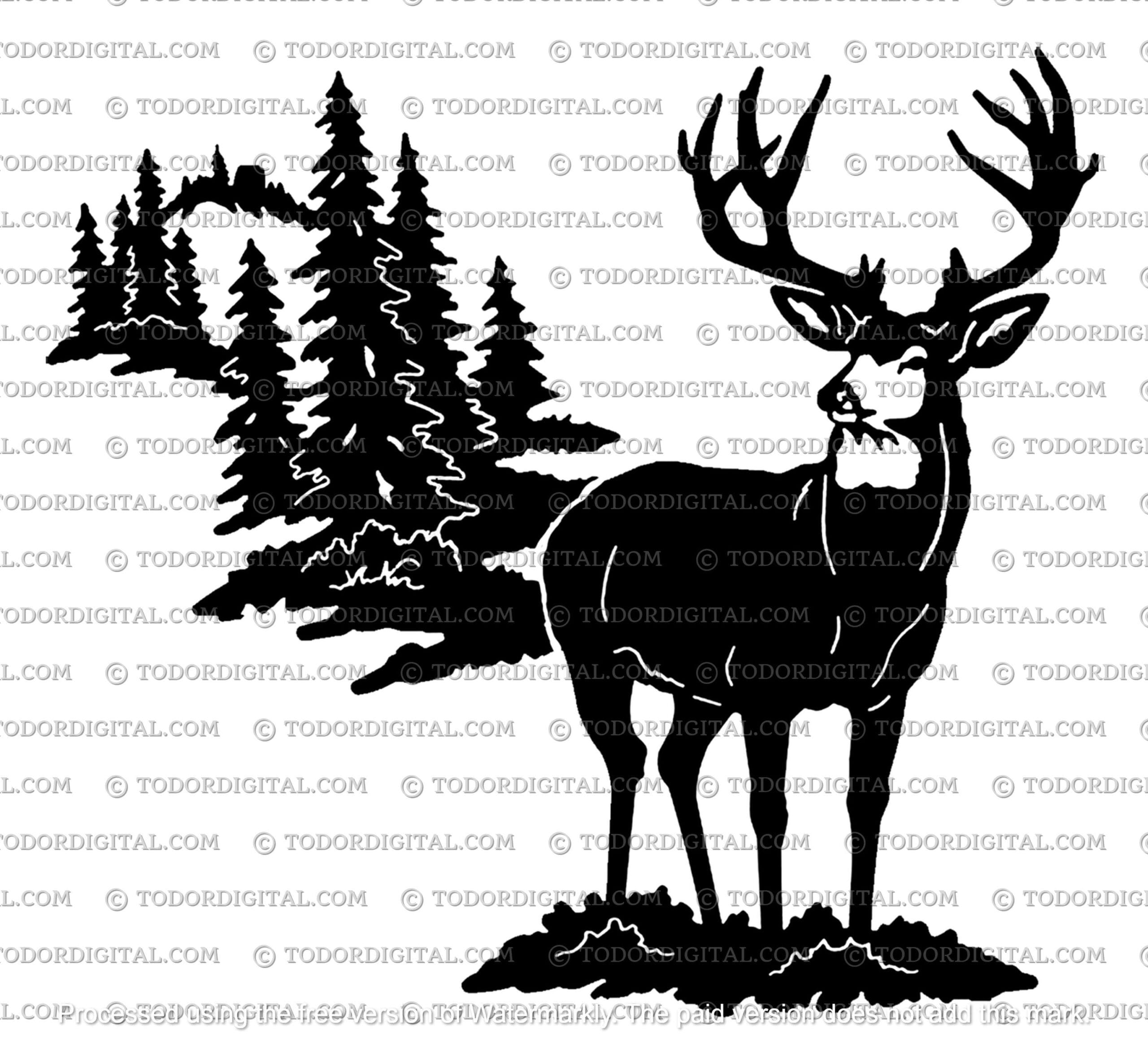 il_fullxfull.6340098163_qx6j.jpg Deer Svg File - Buck Svg - Elk Svg - Animals Clipart - Wild Animals Svg - Hunting Season - Svg For Cricut - Svg For Silhouette - DXF - EPS - Image 1