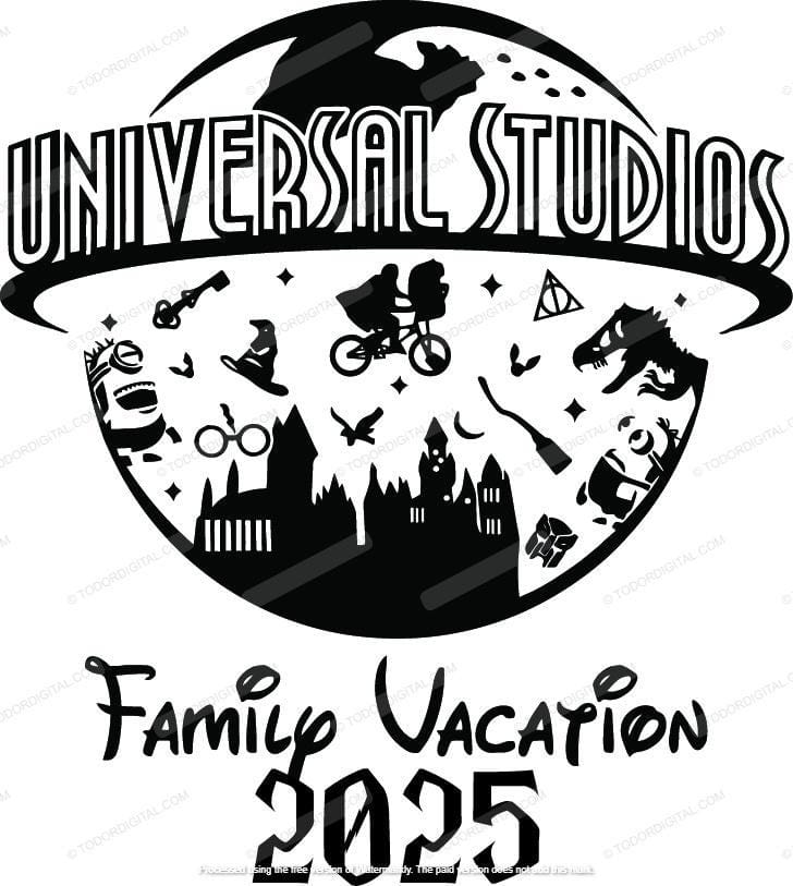 il_fullxfull.6739981077_5svq.jpg Universal Studios Family Vacation 2025 SVG Clipart (Digital Files) - Image 1